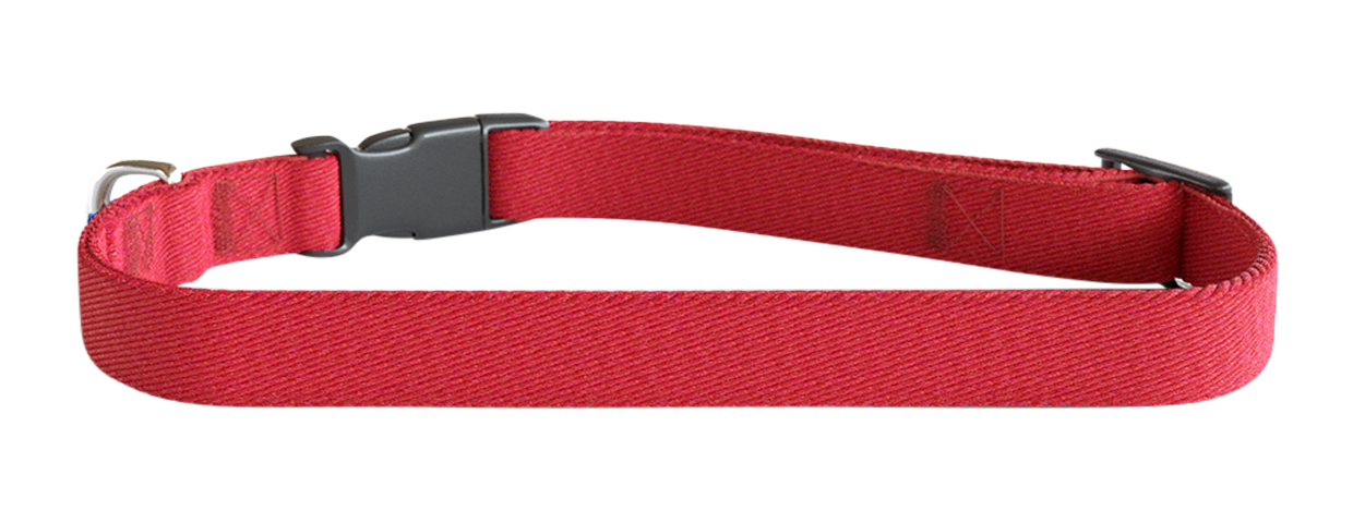 Collar Bordado para Perro Collar rojo bordado para perros, 30-46cm de largo, personalizable con el nombre y detalles del perro.