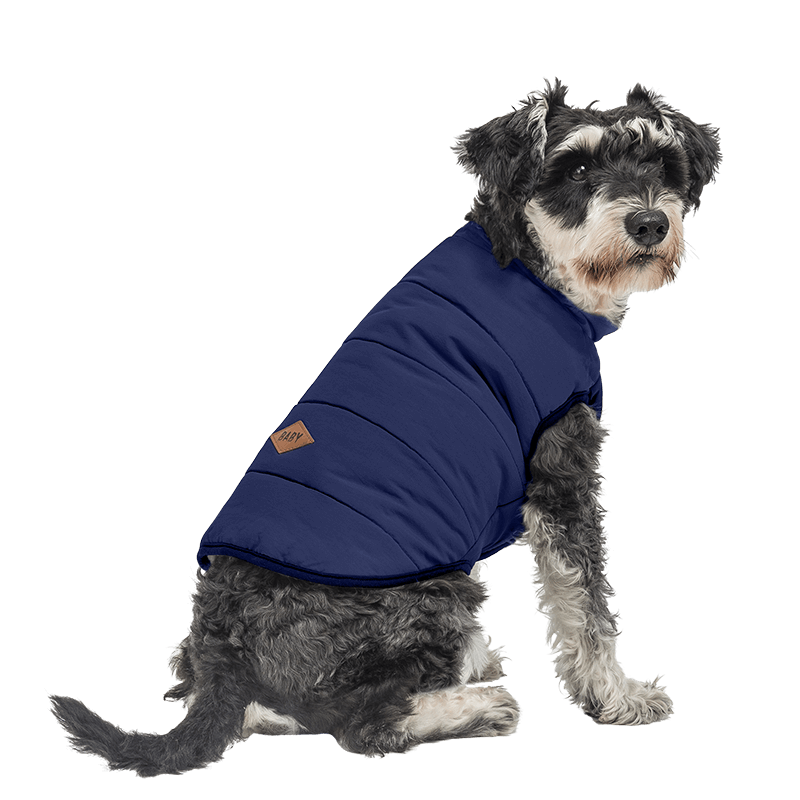 Chaleco Cortavientos de Invierno para Perro Chaleco de invierno azul marino para perros, resistente al viento, cómodo, para calor y protección en clima frío.