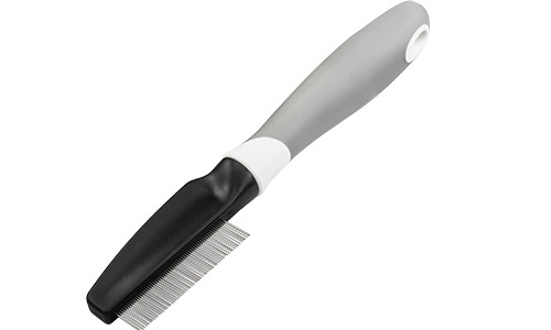 Peine antipulgas para perros y gatos con dientes metálicos finos y mango ergonómico, para eliminar pulgas.