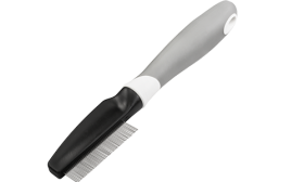 Peine antipulgas para perros y gatos con dientes metálicos finos y mango ergonómico, para eliminar pulgas.