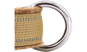 Arnés reflectante marrón acolchado suave para perros con diseño sin tirón, mayor visibilidad, duradero.