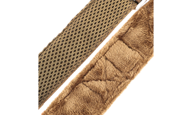 Arnés reflectante marrón acolchado suave para perros con diseño sin tirón, mayor visibilidad, ajuste cómodo.