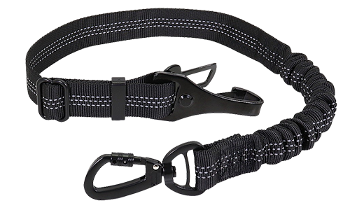 Correa reflectante de seguridad para el coche Correa de seguridad reflectante negra para perros, 55 - 65 cm, correa ajustable, con clip metálico para viaje seguro.