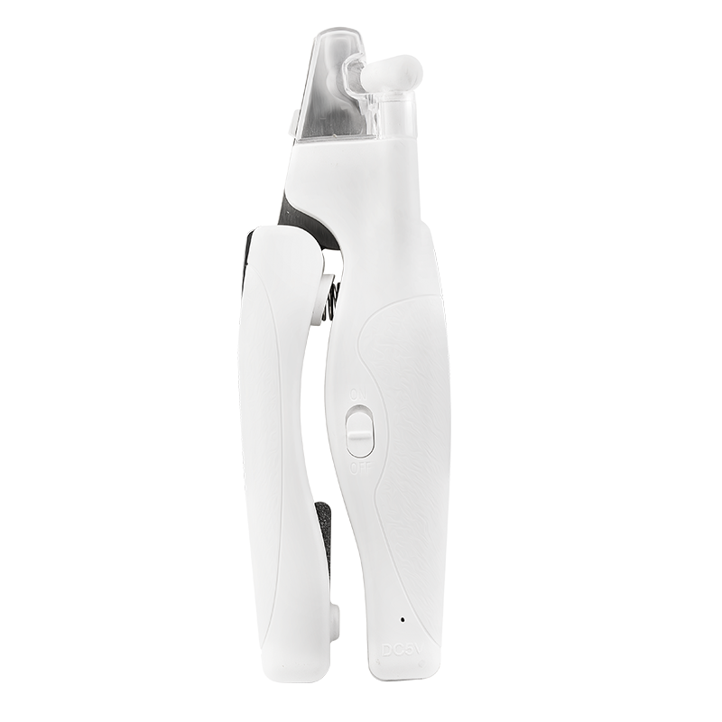 Cortauñas LED para perros y gatos Cortauñas LED blanco para perros con luz incorporada para precisión, con mango ergonómico, protector de seguridad y lima.