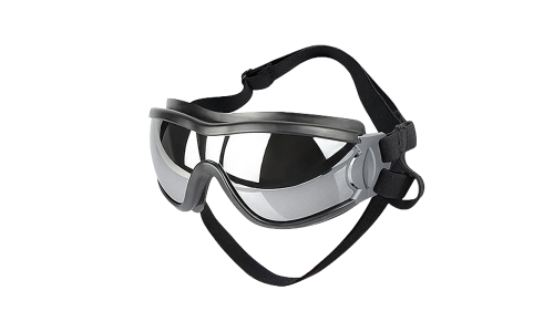 Gafas de sol para perro con protección UV, correas ajustables, a prueba de viento, cabeza 36-56 cm, mandíbula 20-25 cm.