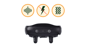 Collar anti-ladridos sin descarga con diseño de huella, recargable por USB, impermeable, hasta 14 días de duración.