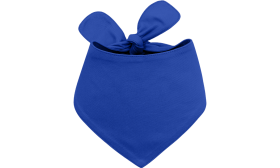 Bandana de algodón azul para perro con nudo, fácil de lavar, apta para perros y gatos, ligera para comodidad.