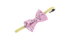 Collar con Pajarita de Lentejuelas para Gatos y Perros pequeños