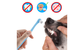 Cepillo Dental suave para Perros y Gatos con Cerdas suaves de Nailon
