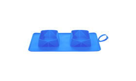 Doble Comedero de Viaje plegable de 1200 ml para Perros Doble Comedero de Viaje plegable de 1200 ml para Perros