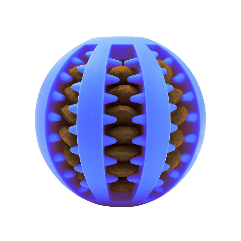 Pelota Interactiva para Perros – Juguete Mordedor de Goma con Dispensador de Premios
