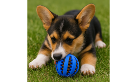 Pelota Interactiva para Perros – Juguete Mordedor de Goma con Dispensador de Premios