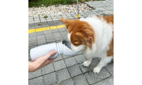 Botella de Agua plegable para perros de 550 ml – Cuenco de viaje para mascotas de silicona apta para uso alimentario Botella de Agua plegable para perros de 550 ml – Cuenco de viaje para mascotas de silicona apta para uso alimentario