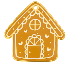 Chapa Grabada para Perro de Casita de Jengibre