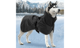 Abrigo impermeable reflectante para perros con forro polar cálido