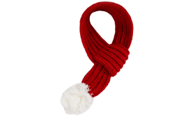 Bufanda navideña de punto para perro – accesorio festivo para mascotas