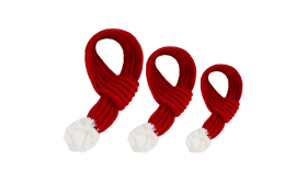 Bufanda navideña de punto para perro – accesorio festivo para mascotas