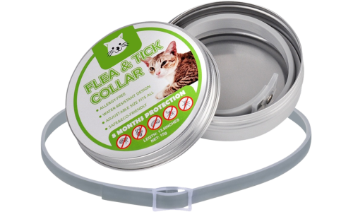 Collar natural antipulgas y antigarrapatas para gatos, 8 meses de protección, resistente al agua y de diseño duradero.