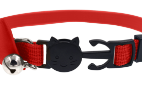 Elegante Collar Breakaway Gato con Pajarita Collar rojo para gatos con lazo elegante, cierre de seguridad y cascabel para encanto y seguridad.