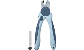 Cortauñas para Perro Cortaúñas azul para perros con mango ergonómico y protector de seguridad, incluye lima metálica, apto para perros y gatos.